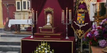 Ofrenda floral y eucaristía al Beato Marcelo Spínola en la Hermandad del Huerto