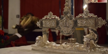 Bendecido el nuevo llamador del paso del Santísimo Cristo de la Sangre