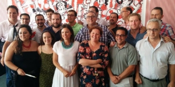 Socialistas, populares y andalucistas compartieron encuentro con los medios