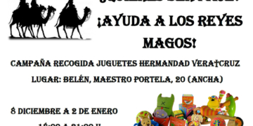 Vera-Cruz recogerá alimentos y juguetes para ayudar a las familias del Barrio del Cristo