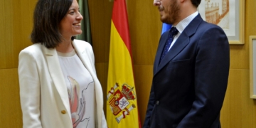 Patricia Cavada recibió al pregonero de la Semana Santa Eduardo Albarrán Orte
