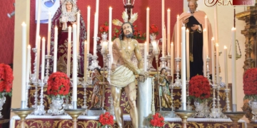 Jesús Atado y Flagelado a la Columna estuvo expuesto en devoto Besapié
