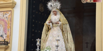La Virgen de la Piedad presidió por segundo año el rezo del Santo Rosario por su feligresía