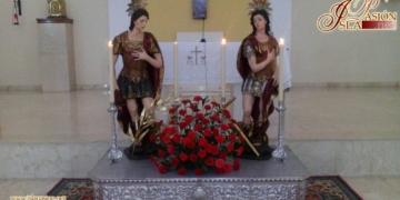 La festividad de San Servando y San Germán se celebró en la parroquia del barrio de la Ardila
