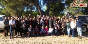 160 rocieros completaron la X peregrinación andando hasta la Blanca Paloma