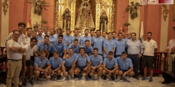 Plantilla y cuerpo técnico del San Fernando CD se encomendaron a la Virgen del Carmen…