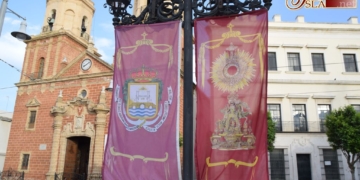 La ciudad se engalana para la celebración el domingo del Corpus Christi
