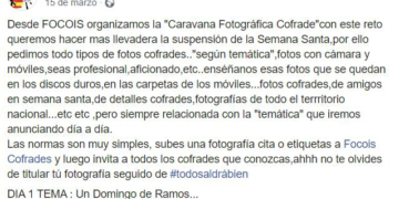 Fotógrafos cofrades en estado de alarma: 100 días y cerca de 2.000 fotos de la caravana de FOCOIS