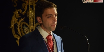 Marcos Pino llenó de vivencias y sentimientos el XXXVII Pregón de la Juventud Cofrade