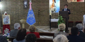 Guirado Romero presentó el cartel que anuncia los cultos a la Auxiliadora de San Marcos