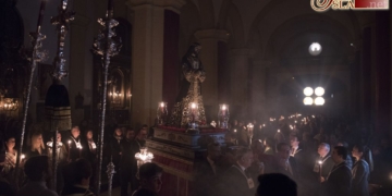 Jesús de Medinaceli fue trasladado entre sus hermanos al altar de Quinario