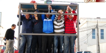 La cuadrilla de cargadores de la Virgen de las Lágrimas comienza sus ensayos