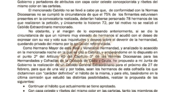 Misericordia volverá a llevar la túnica a cabildo extraordinario, el 27 de febrero