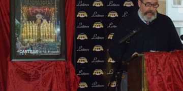 Una fotografía del palio de Salud para el primer cartel del ‘Castillo de San Fernando’