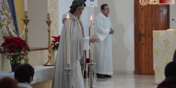 San Juan Evangelista de Humildad y Paciencia expuesto con motivo de su festividad