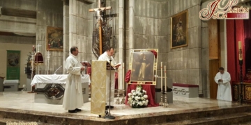 Un nuevo cuadro preside la Función de Afligidos a Santo Tomás de Aquino
