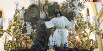 El Señor de la Oración en el Huerto estrena túnica blanca para su salida extraordinaria