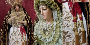 La Virgen de los Dolores ya luce el fajín del General de Brigada Arturo Cañas Conesa