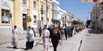 La parroquia del Santo Cristo peregrinó a la Iglesia Conventual del Carmen
