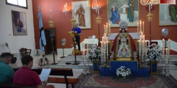 Los cofrades de los Ángeles celebran el Triduo previo a la onomástica de la Virgen
